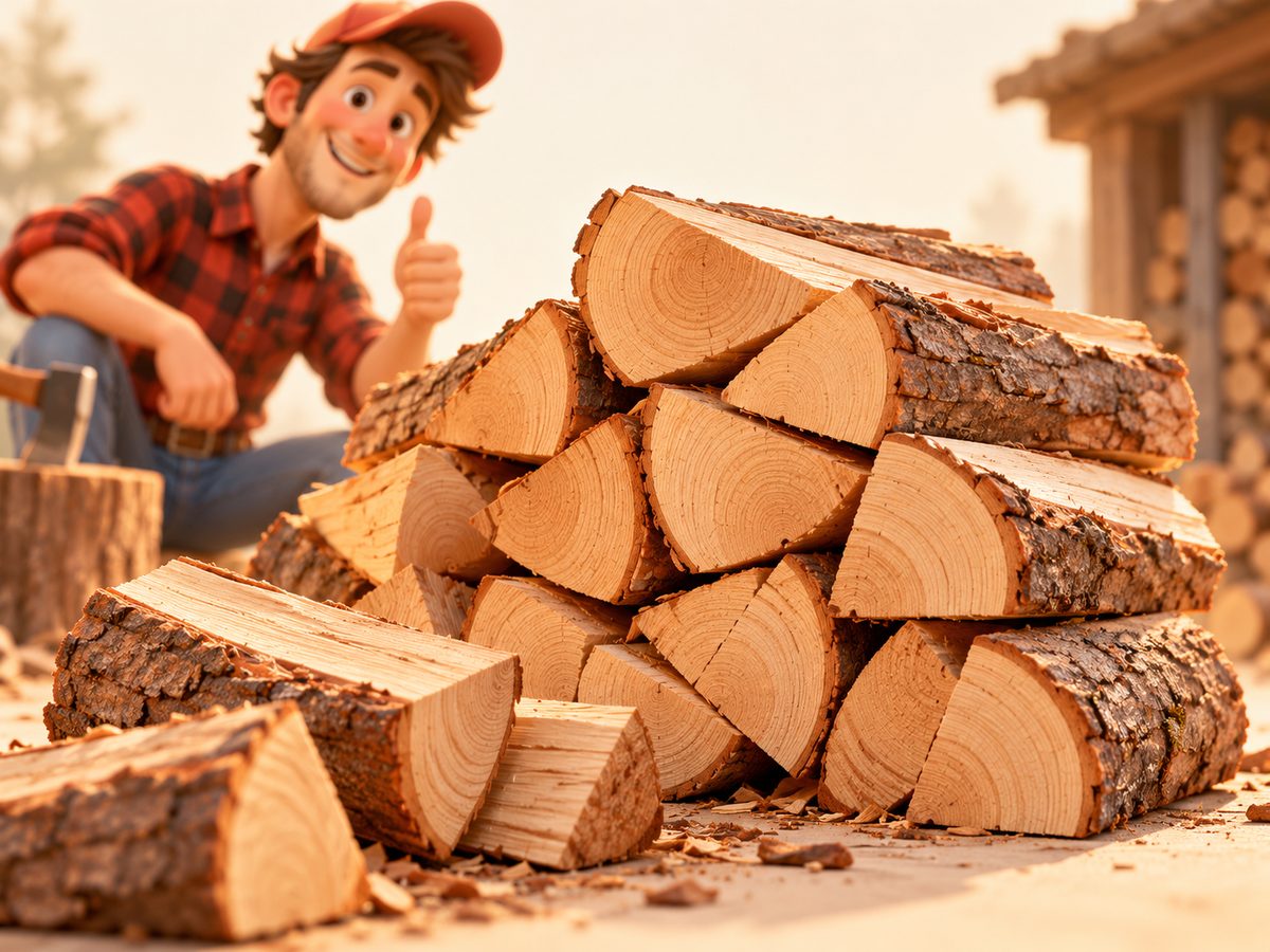 Kaminholz Buche kammergetrocknet – 1 SRM, 25 cm, lose geschüttet